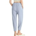 thumbnail image 1 of Pantalones de Yoga Largos para Mujer, Ajustados, Informales, Cómodos, para Gimnasio, Senderismo, Cintura Elástica, Color Azul Glaciar, Talla M, 1 of 8