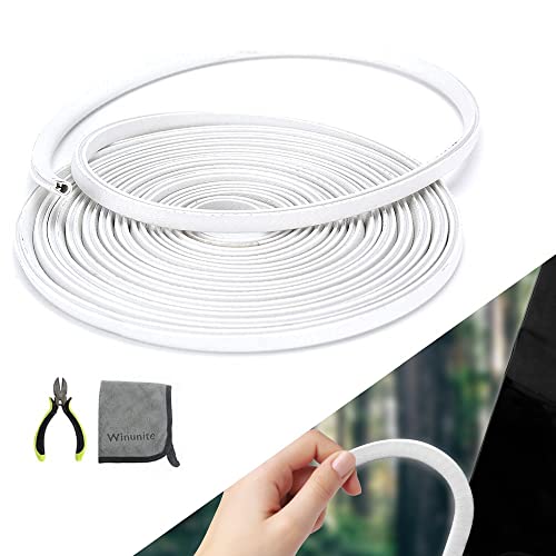 Winunite 162/5Ft Car Door Edge Guards No Glue Textured White Universal