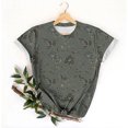 thumbnail image 4 of Hauts d'Été pour Femmes DYTTDG T-shirt à Fleurs Mode pour Femmes Grande Taille Col Rond Manches Courtes Décontracté Ample Tee Haut Hauts pour Femmes Liquidation Moins de 10 Multicolore,m, 4 of 5