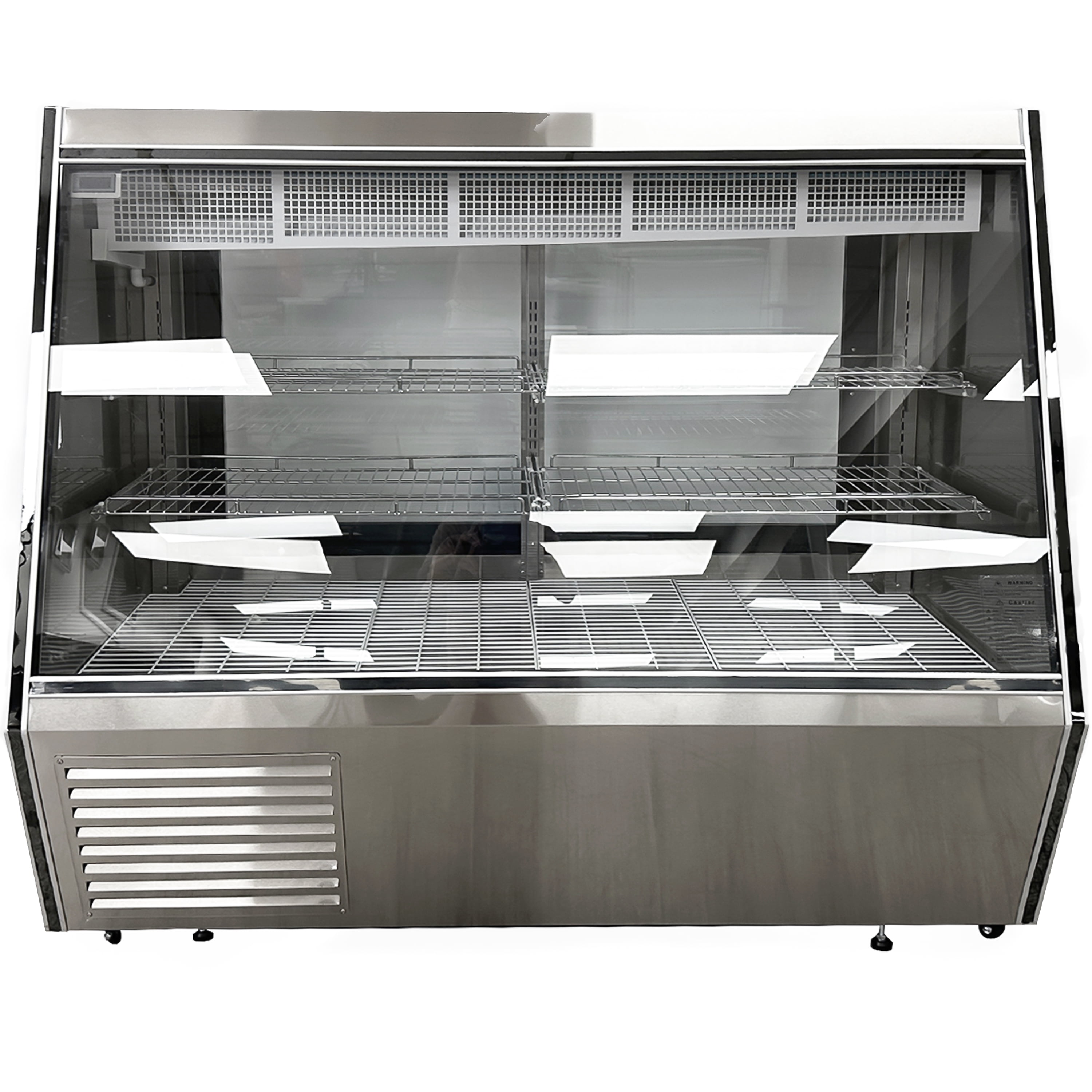 NSF 60 in. Butcher Seafood Raw Meat Refrigerated Case 29 Cu.Ft. Deli Case Meat/Seafood Display Showcase Commercial Refrigerator Cooler Case