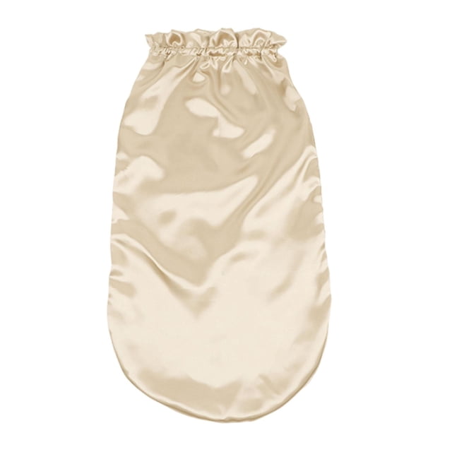 Capucha larga de raso, capucha para el cabello para mujer, protección para el cabello, gorro de baño, gorro para dormir por la noche champán