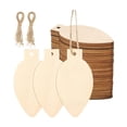 thumbnail image 2 of balikha 50 Pieces Unfinished Hanging Wood Sign,Wooden Christmas Ornaments,Blank Paintable Plaque for Writing Painting DIY Making Xmas, 2 of 9