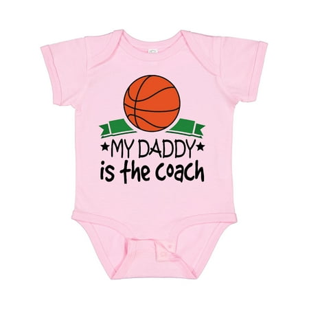 

Inktastic Basketball My Daddy is the Coach Gift Baby Boy or Baby Girl Bodysuit