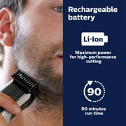 Philips Norelco Beard Trimmer and Hair Clipper Series 5500, Electric, Cordless, One Pass Beard Trimmer and Hair Clipper with Washable Feature For Easy Clean - No Blade Oil Needed - BT5511/49