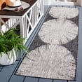 thumbnail image 2 of SAFAVIEH Courtyard Jaymz Radiant Indoor/Outdoor Runner Rug, Grey/Black, 2'3" x 8', 2 of 9