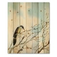 thumbnail image 3 of Designart 'Bird Sitting On Old Bare Tree With Blue Cloudy Sky' Traditional Print on Natural Pine Wood, 3 of 5