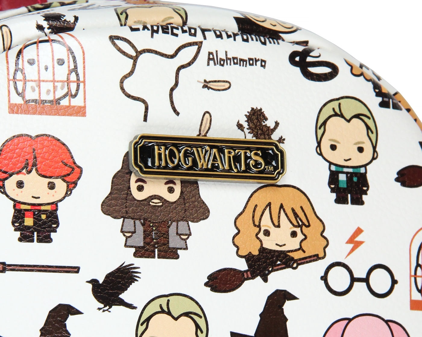 Harry Potter Allover Chibi Character Pattern Faux Leather Tote Bag Mini Backpack 11"