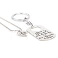 thumbnail image 3 of Father's Day Jewelry Love Heart Daughter Father Letter Printed Keychain Necklace, 3 of 8