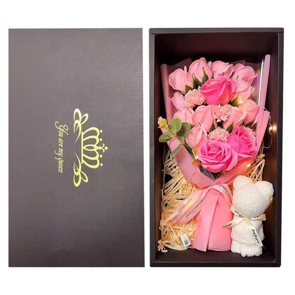 Rose Bouquet Rosas Eternas Preserved Rose Bouquet 19 Flower Bouquet, Unique Gift for Birthday, Valentine's Day, Mother's Day, Thanksgiving, Christmas, Anniversary