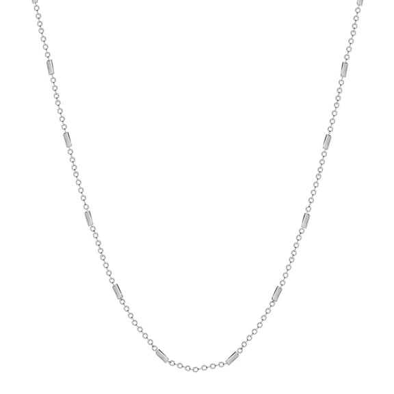 Cate & Chloe Cassidy 18k White Gold Plated Stacking Necklace Chain, Gift for Women