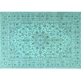 thumbnail image 1 of Ahgly Company Indoor Rectangle Persian Light Blue Traditional Area Rugs, 8' x 12', 1 of 4