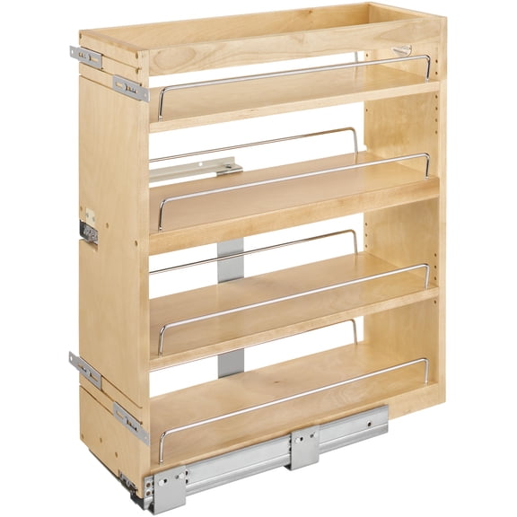 Rev-A-Shelf 449-BCSC-8C Wood Classics 9-1/4"W 4 Shelf Base Cabinet Pull Out Organizer -