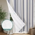 thumbnail image 6 of Vintage Blue Striped Shower Curtain - Water Repellent Fabric Shower Curtains Washable, Farmhouse Stripes Aesthetics Decorative Polyester Cloth Bathroom Curtains Modern Bath Decor 72"x84", 6 of 8