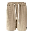 thumbnail image 4 of ibiyuan Baggy Sweat Shorts Mens Chino Cotton Shorts Mens Casual Shorts Elastic High Waisted Drawstring Athletic Shorts Casual Wide Leg Mens Basketball Shorts Summer Outfits with Pockets, 4 of 5