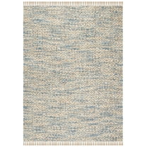SAFAVIEH Natural Fiber Jennica Abstract Area Rug, Natural/Blue, 9' x 12'