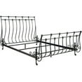 Serta Metal Queen Bed, Pebbled Black