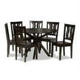 thumbnail image 2 of Baxton Studio Mare Modern and Contemporary Transitional Dark Brown Finished Wood 7-Piece Dining Set, 2 of 7