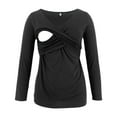 thumbnail image 4 of breaise Maternity Shirts for Womens Wrap V Neck Long Sleeve Pregnancy Blouse Tunic Casual Maternity Nusring Tops Fall Winter Shirts for Leggings Casual Pregnancy Clothes S-2XL, 4 of 8