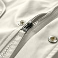 thumbnail image 7 of Timoontee Men's Hoodless Stand Collar Loose Windproof Water Hiking Jacket Casual Outdoor Sports Outerwear White XXXL, 7 of 7