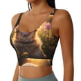 thumbnail image 2 of Kdxio Sunset Daisy Dog Print Workout Crop Tank Top for Women Racerback Yoga Tank Tops Athletic Sports Shirts Exercise Undershirts, 2 of 5