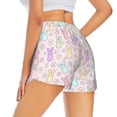 thumbnail image 3 of Goofa Colorful Bunny Printed Women 2 in 1 Running Shorts,Quick Dry Athletic Workout Shorts,High Waisted Athletic Shorts with Liner Pockets-, 3 of 9