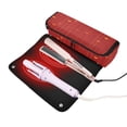 thumbnail image 3 of Hair Tool Organizer Bag with Heat Resistant Mat Removable Travel Storage Case for Hot Air Brushes Curling Irons Arranged Orange Hearts, 3 of 8