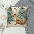 thumbnail image 2 of GOSMITH  Winter Wonderland Decorative Throw Pillow Covers, Snowy Forest Cardinal Red Bird Deer Fox Rabbit Cushion Case Decor, Farmhouse Christmas Holiday Seasonal Home Decor for Couch, 2 of 5