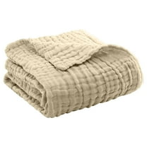 AuroraX Cozy Weighted Blankets for Adults Soft Cotton Beige Checkered Throw Blanket for Couch Sofa Washable Reversible 51"x59" Decorative Hypoallergenic Twin Blanket Throw