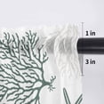 thumbnail image 3 of Sage Green Coastal Sheer Curtains Valances for Windows Ocean Coral Starfish Shell Seahorse Chiffon Kitchen Valances for Cafe, Voile Window Treatments Curtains for Living Room Bedroom, 42"x12", 3 of 9