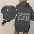 thumbnail image 5 of WENWU Hoodies for Women Long Sleeve Hoodie Womens Hoodies Pullover Unisex Hoodie Dark Gray Clothes Fall Sweatshirt Cute Teen Clothes, 5 of 7