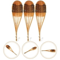 ETEREAUTY 3Pcs Decorative Hanging Woven Baskets for Home Office Garden Bamboo Material