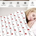 thumbnail image 2 of Hearth & Gear Valentine's Day Hug Blanket Winter Flannel Blanket Valentine's Day Cute Style Suitable For Bed Sofa Couch Travel Camping And Plaid Throw Blanket Fuzzy Blanket Twin Size Heated Blanket, 2 of 7