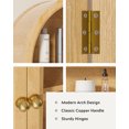 thumbnail image 2 of Joyyskill Large Arched Wall Cabinet with Acrylic Door, Large Wooden Wall Mounted Bathroom Cabinet, Modern Hanging Medicine Cabinet with Adjustable Shelves and Open Shelf, Natural Oak, 2 of 5