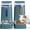 Cyan, variant on Automatic Cat Feeder and Cat Water Dispenser Set with Stainless Steel Bowls Gravity Dog Feeder for Small Medium Big Dog Pets Puppy Kitten, 3.8L x 2