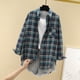 thumbnail image 1 of HongQid Womens Button Down Shirts Long Sleeve Plaid Lightweight Business Casual Blouse Top, 1 of 4