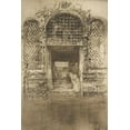 thumbnail image 2 of Whistler, James McNeill 23x32 White Modern Wood Framed Museum Art Print Titled - The Doorway, etching and drypoint, 2 of 4