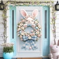 thumbnail image 4 of Easter Bunny Door Cover,Rustic Spring Easter Bunny Door Cover Decoration,Rabbit Egg Themed Porch Sign,Large Front Door Wall Backdrop for Indoor Outdoor Spring Party Decorations and Photo Booth Props, 4 of 6