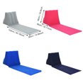 thumbnail image 2 of Colchoneta inflable plegable suave para la playa, cama de aire, colchón de viaje, silla, asiento para acampar, playa, ocio, tumbona, almohada para la espalda, cojín (azul marino) JFHHH pequeña, 2 of 5