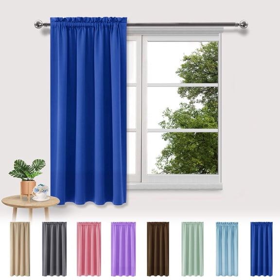Blackout Curtains with Heat Insulation and Energy Saving, Scandinavian Solid Color Black Silk Drapes for Bedroom and Kitchen, Light Blocking Window Curtains for Home Use, 54*38in, Gray