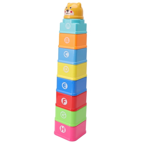 Juguetes Apilables Para Bebés, Rompecabezas Divertidos Dibujos Animados, Números Cuadriláteros, Letras, Tazas Apilables, Juguete De Construcción Para Bebés