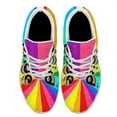 thumbnail image 2 of Unisex Fashion Rainbow Shoes, LGBT Sneakers for Men Women, Lightweight Breathable Running Walking Shoes White Size 8, 2 of 7