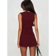 thumbnail image 3 of Women Elegant Solid Spaghetti Strap Mini Dress, Fashion Hollow Circle Detail Vest Dress, Chic Spring Summer Outfit for Daily Outings and Casual Social Occasions, 3 of 8
