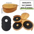 thumbnail image 2 of Margarita Salt Rimmer, 3 Tier Bamboo Bar Glass Rimmer for Cocktails, 2 of 5