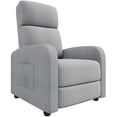 thumbnail image 1 of Ourlova Adult Recliner Small Lazy Recliner Adjustable Single Sofa With Side Pockets High Back Wide Armrests And Padded Seat Light Gray, 1 of 6