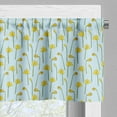 thumbnail image 3 of Ambesonne Flower Window Valance, Cartoonish Daffodils, 54" X 18", Pale Blue Mustard, 3 of 5