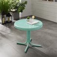 thumbnail image 4 of Crosley Furniture Table d'Appoint Rétro en Acier Métallique pour Patio, Fini Aqua Lustré, 4 of 9