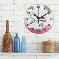 thumbnail image 3 of GZHJMY Pink Flamingo Wall Clock, 10" Silent Non Ticking Round Clock, Oil Painting Easy to Read Clock for Living Room Bedroom Bathroom Home Decor Holiday Gifts, 3 of 7