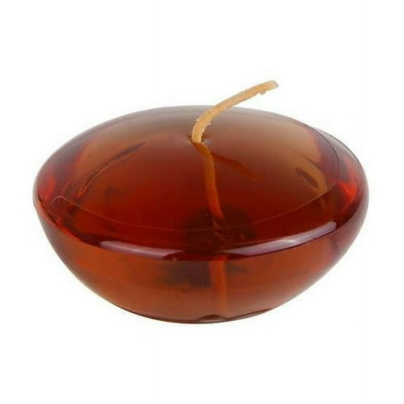 CFZ-112-0 3 in. Clear Gel Floating Candles, Brown - 6Piece per Box