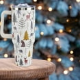 thumbnail image 6 of Christmas Tumbler 40oz Reindeer Tumbler with Lid and Straw Christmas Trees Cup Xmas Insulated Coffee Mug Gifts for Women Men, 6 of 6