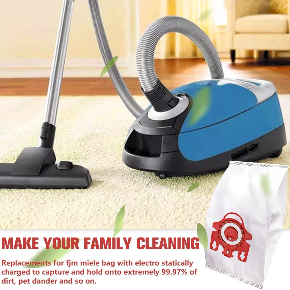 Sacs à Poussière Réutilisables Pour Aspirateur Miele - Lot Avec 3 Sacs, 3 Filtres Moteur Et 3 Filtres Sortie, Compatible Plusieurs Modèles